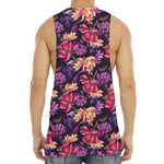 Wild Flower Print Men's Muscle Tank Top