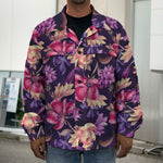 Wild Flower Print Men's Shirt Jacket