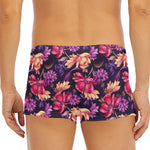 Wild Flower Print Men's Short Boxer Briefs