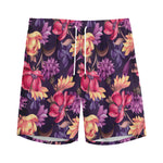 Wild Flower Print Men's Sports Shorts