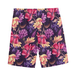 Wild Flower Print Men's Sports Shorts