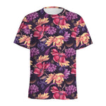Wild Flower Print Men's Sports T-Shirt