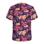 Wild Flower Print Men's Sports T-Shirt