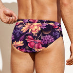 Wild Flower Print Men's Swim Briefs