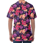 Wild Flower Print Men's Velvet T-Shirt
