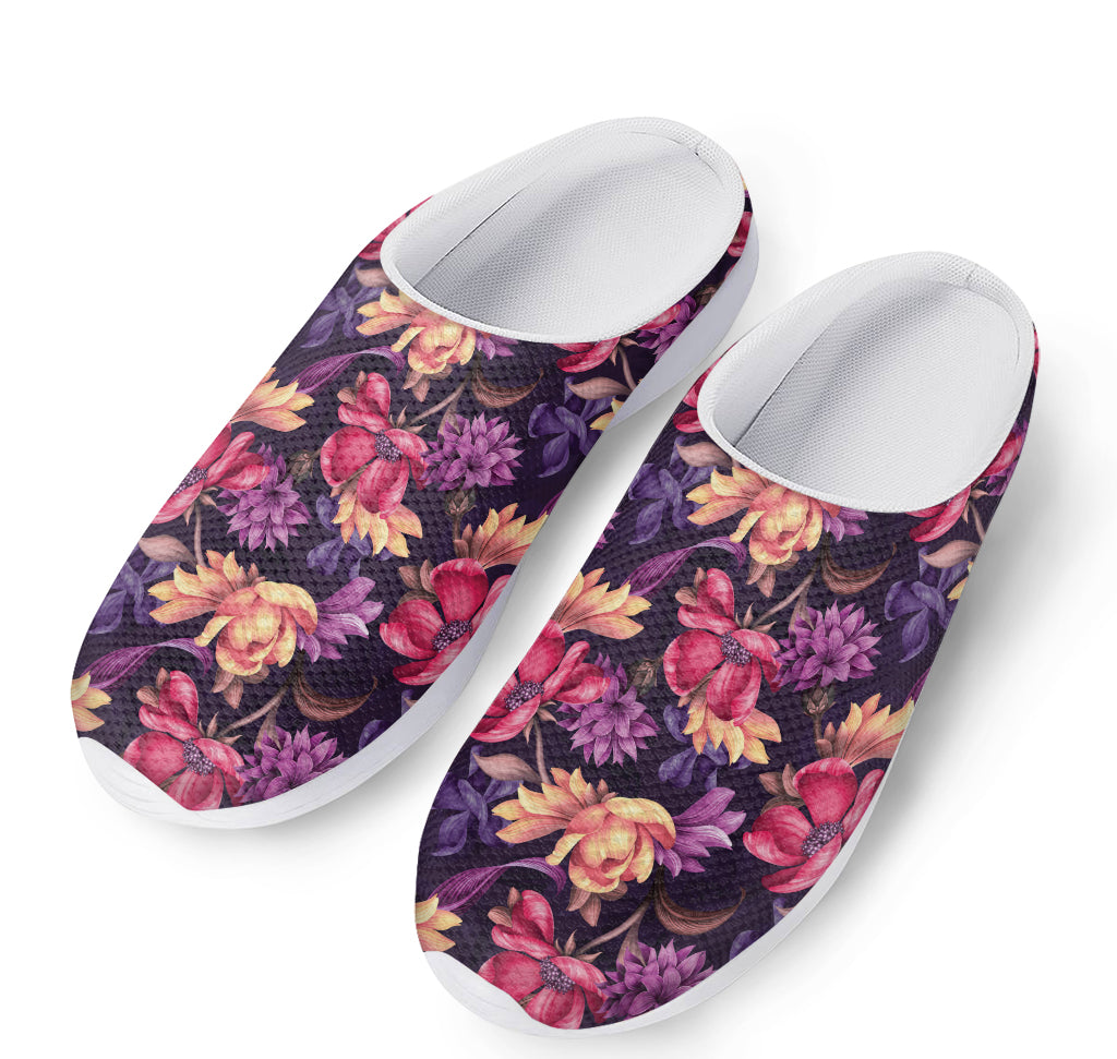 Wild Flower Print Mesh Casual Shoes