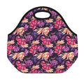 Wild Flower Print Neoprene Lunch Bag