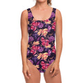 Wild Flower Print One Piece Swimsuit