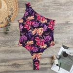 Wild Flower Print One Shoulder Bodysuit