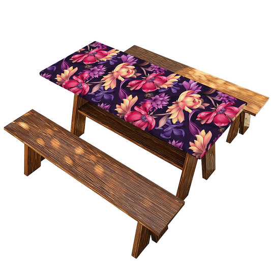 Wild Flower Print Picnic Table Cover