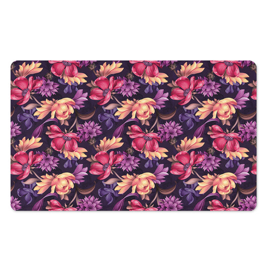 Wild Flower Print Polyester Doormat