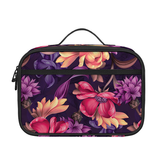 Wild Flower Print Portable Lunch Bag