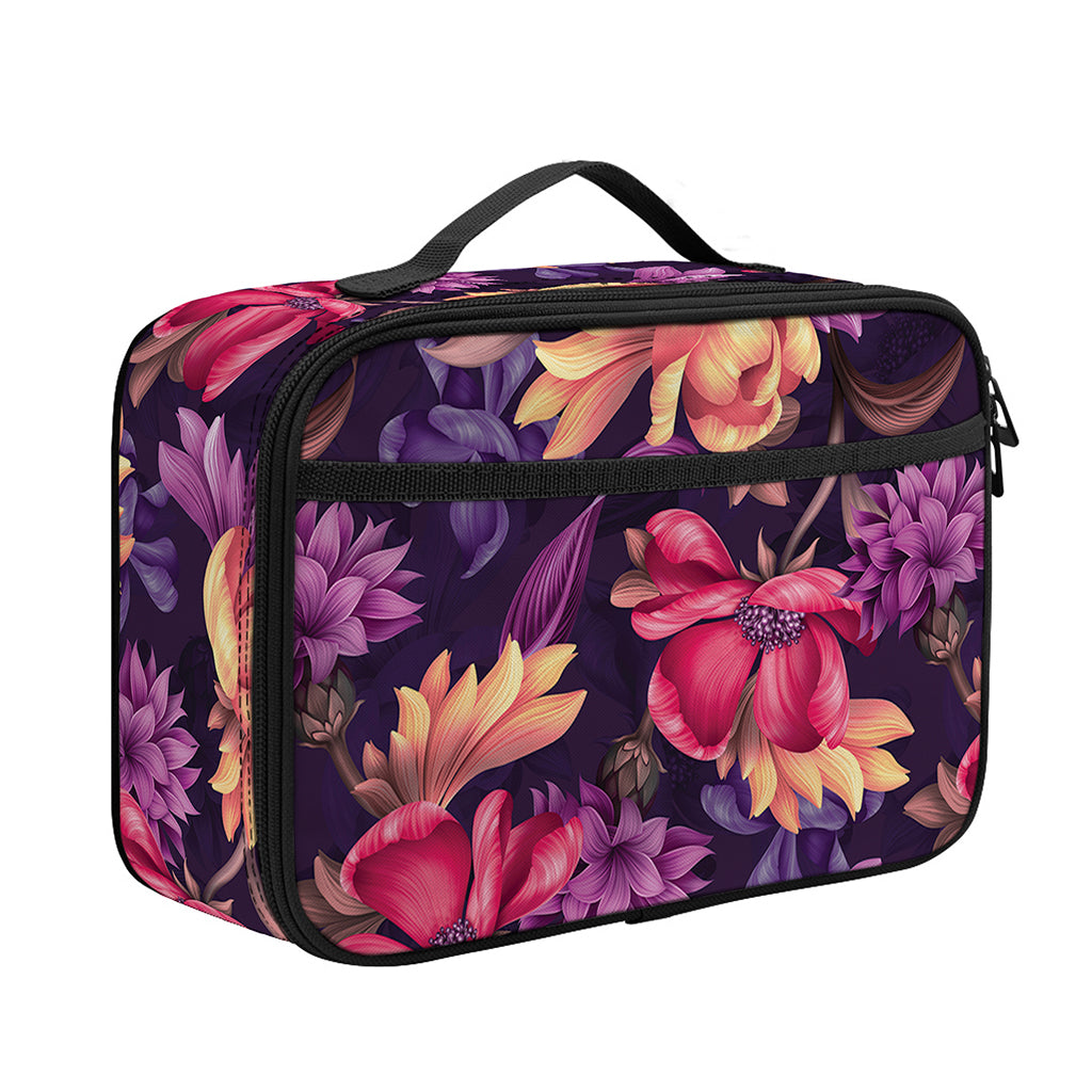 Wild Flower Print Portable Lunch Bag