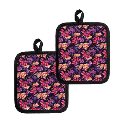 Wild Flower Print Pot Holders