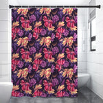 Wild Flower Print Premium Shower Curtain