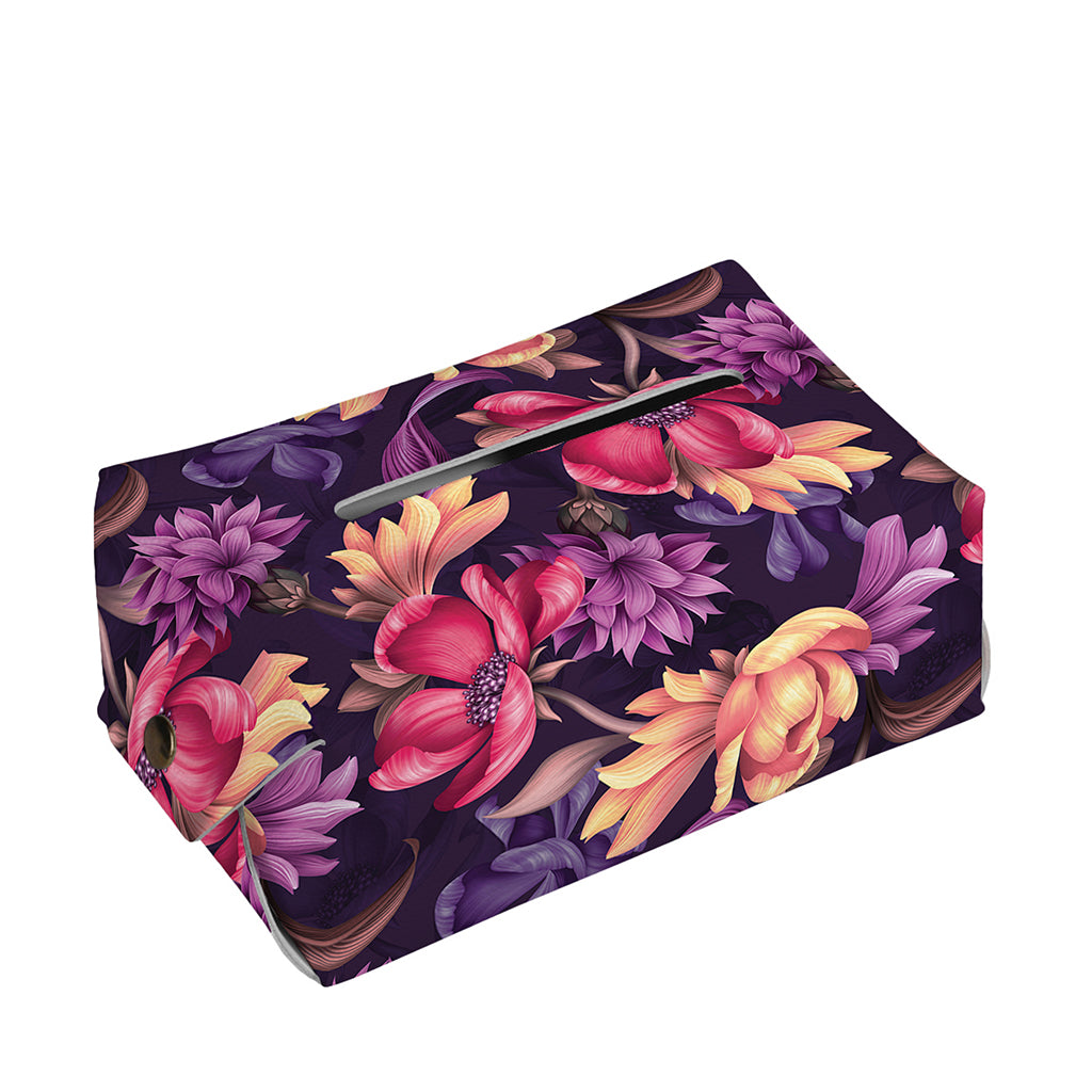 Wild Flower Print Rectangle Tissue Box Cover