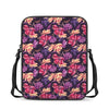 Wild Flower Print Rectangular Crossbody Bag