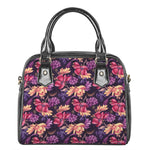 Wild Flower Print Shoulder Handbag
