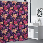 Wild Flower Print Shower Curtain