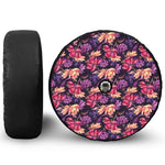 Wild Flower Print Tire Cover With Camera Hole