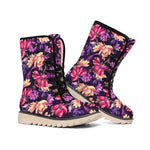 Wild Flower Print Winter Boots