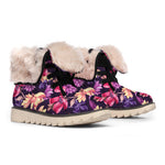 Wild Flower Print Winter Boots