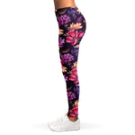 Wild Flower Print Women's Leggings