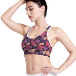 Wild Flower Print Women's Sports Bra