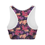 Wild Flower Print Women's Sports Bra