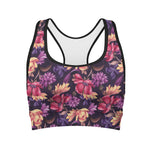 Wild Flower Print Women's Sports Bra