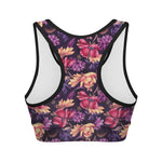 Wild Flower Print Women's Sports Bra