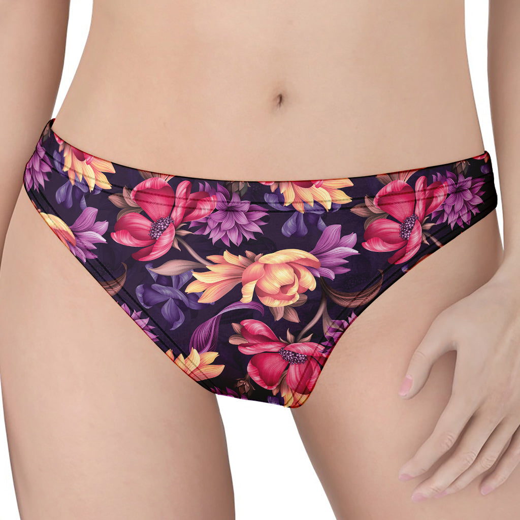 Wild Flower Print Women's Thong