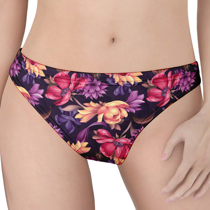 Wild Flower Print Women's Thong