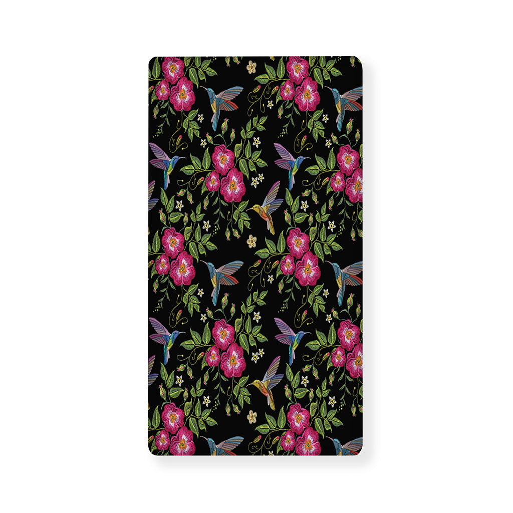 Wild Flowers And Hummingbird Print Baby Crib Sheet