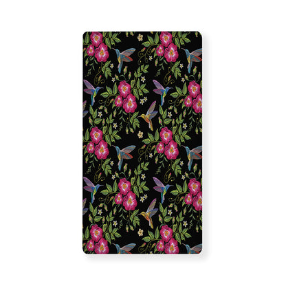 Wild Flowers And Hummingbird Print Baby Crib Sheet