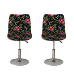 Wild Flowers And Hummingbird Print Bar Stool Covers