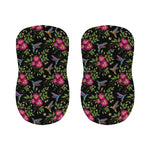 Wild Flowers And Hummingbird Print Bar Stool Covers