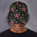 Wild Flowers And Hummingbird Print Baseball Cap