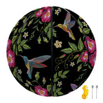 Wild Flowers And Hummingbird Print Basketball