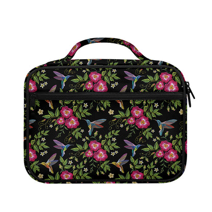 Wild Flowers And Hummingbird Print Briefcase Bible Bag