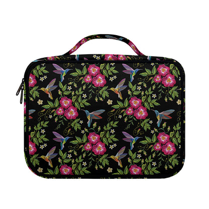 Wild Flowers And Hummingbird Print Briefcase Bible Bag