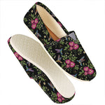 Wild Flowers And Hummingbird Print Casual Shoes