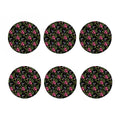 Wild Flowers And Hummingbird Print Coaster Set