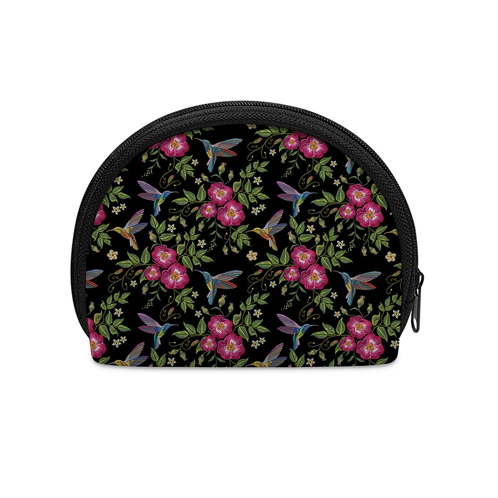 Wild Flowers And Hummingbird Print Coin Purse