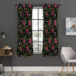 Wild Flowers And Hummingbird Print Curtain