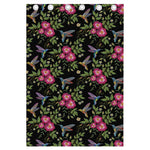 Wild Flowers And Hummingbird Print Curtain