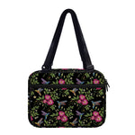 Wild Flowers And Hummingbird Print Double Strap Bible Bag
