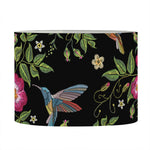 Wild Flowers And Hummingbird Print Drum Lamp Shade