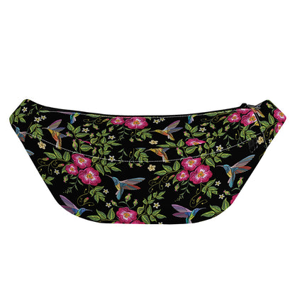 Wild Flowers And Hummingbird Print Fanny Pack
