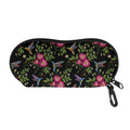 Wild Flowers And Hummingbird Print Glasses Case